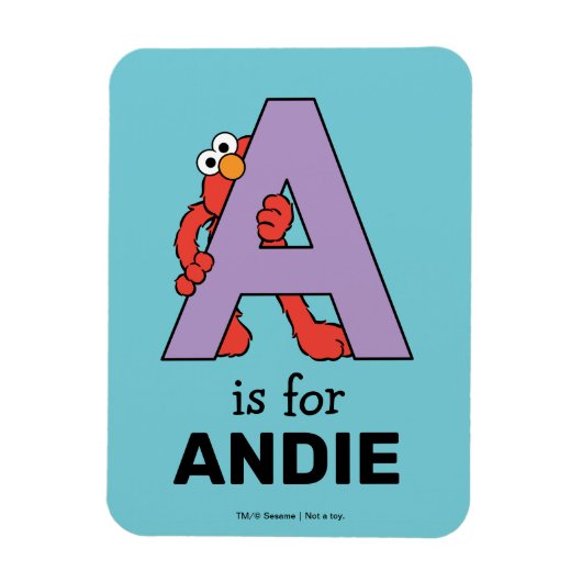 Magnet Flexible L'alphabet d'Elmo | Un Alphabet Violet (Vertical)