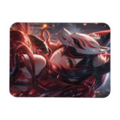 Magnet Flexible Lame de Kitsune | Japonais Fox Samurai (Horizontal)