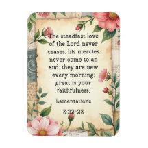 Lamentations 3:22–23 Vintage Floral Design 