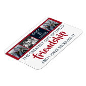 Magnet Flexible L'amitié inspiré avec des noms et des photos (Côté Gauche)