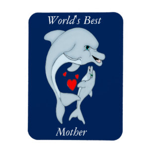 Magnet Flexible L'amour du dauphin maternel