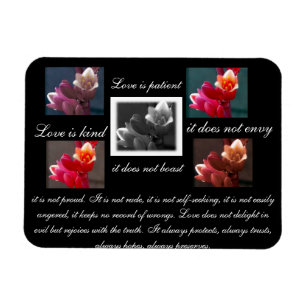 Magnet Flexible L'amour est patient, l'amour est fleuri