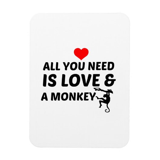 MAGNET FLEXIBLE L'AMOUR ET UN SINGE (Vertical)