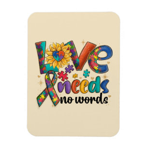 Magnet Flexible L'amour n'a pas besoin de mots - Sensibilisation s