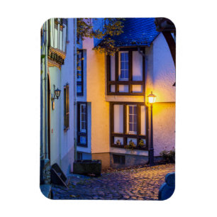 Magnet Flexible Lampe de rue allumée sur une rue pavée