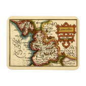 Magnet Flexible Lancashire Comté Angleterre Ancien Antiquaire Cart (Horizontal)