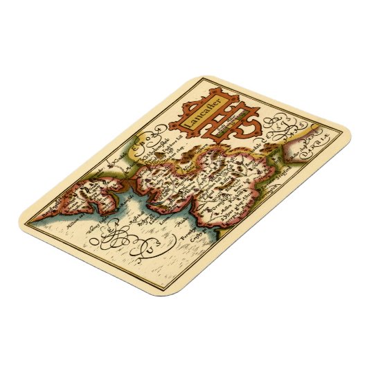 Magnet Flexible Lancashire Comté Angleterre Ancien Antiquaire Cart (Côté Gauche)