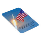 Magnet Flexible Lancement d'Apollo 11 avec drapeau américain (Côté Droit)