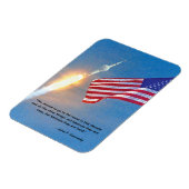 Magnet Flexible Lancement d'Apollo 11 avec drapeau américain (Côté Gauche)