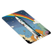 Magnet Flexible Lancement de la fusée spatiale rétro Glossy Poster (Côté Droit)
