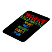 Magnet Flexible L'Anglais Est Étrange Langue Enseignant Grammaire  (Côté Gauche)