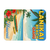 Magnet Flexible Lanikai Beach, Hawaii - Canoë Tropical (Horizontal)