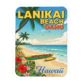 Magnet Flexible Lanikai Beach, Hawaii - Canoë Tropical (Vertical)