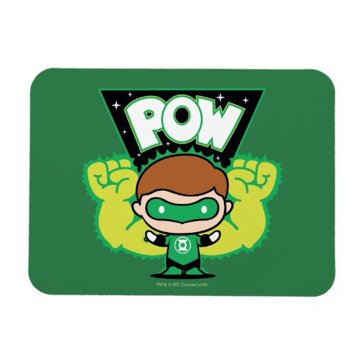 Magnet Flexible Lanterne verte Chibi Formant Des Poings Géants (Horizontal)