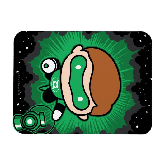 Magnet Flexible Lanterne verte de Chibi qui traverse l'espace (Horizontal)