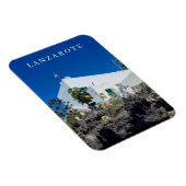 Magnet Flexible Lanzarote blanc vue maison frigo aimant (Côté Droit)