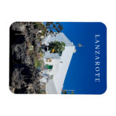 Magnet Flexible Lanzarote blanc vue maison frigo aimant (Horizontal)