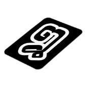 Magnet Flexible Lao / Laos Numéro Huit / 8 / ໘ (Mauvais/Peuple) La (Côté Gauche)