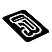 Magnet Flexible Lao / Laos Numéro Trois / 3 / ໓ (Sam) Laotien (Côté Droit)