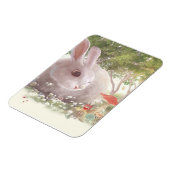 Magnet Flexible Lapin avec Fleurs (Côté Gauche)