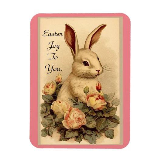 Magnet Flexible Lapin Avec Fleurs Aimant Flexible (Vertical)
