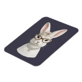 Magnet Flexible Lapin de mode amusant avec lunettes léopard (Côté Gauche)