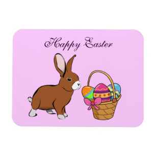 Magnet Flexible Lapin De Pâques Avec Aimant De Panier