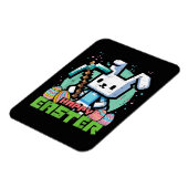 Magnet Flexible Lapin de Pâques Pixel Game heureux  (Côté Gauche)