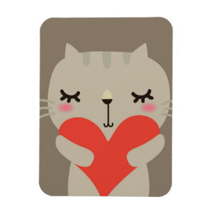 Magnet Flexible Lapin mignon avec amour