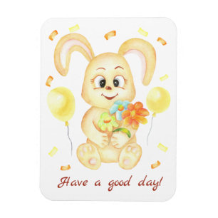 Magnet Flexible Lapin mignon pour une affiche d'humeur positive