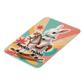 Magnet Flexible Lapin rétro rockin' salutation (Côté Gauche)