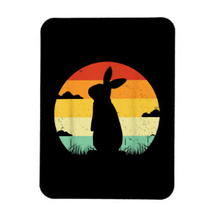 Magnet Flexible Lapin Retro Vintage 80s Style Bunny Lover