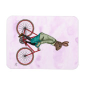 Magnet Flexible Lapin Sur Vélo 3 (Horizontal)