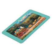 Magnet Flexible Lapin vintage Avec Aimant Wagon (Côté Gauche)