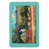 Magnet Flexible Lapin vintage Avec Aimant Wagon (Vertical)