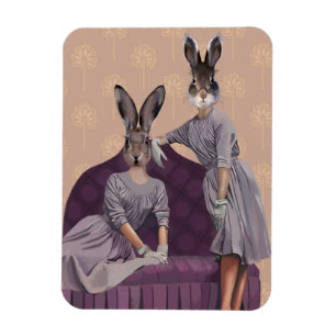 Magnet Flexible Lapins dans le pourpre