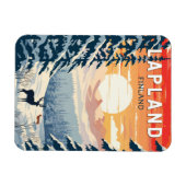 Magnet Flexible Lapland Finlande Travel Art Vintage (Horizontal)