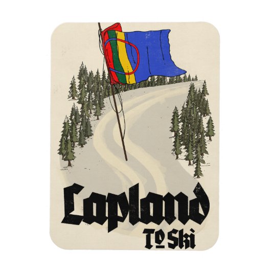 Magnet Flexible Laponie Pour Skier (Vertical)