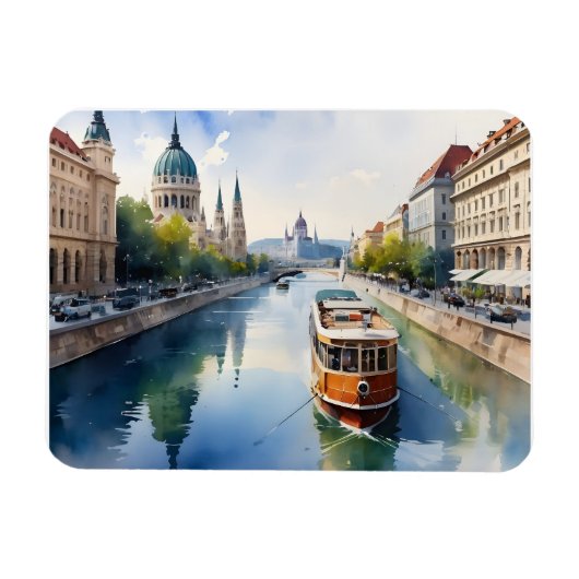 Magnet Flexible L'aquarelle de Budapest (Horizontal)