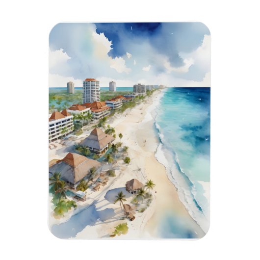 Magnet Flexible L'aquarelle de Cancun (Vertical)