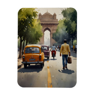 Magnet Flexible L'aquarelle de Delhi