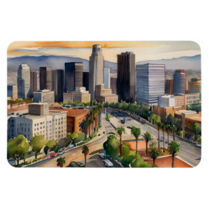 Magnet Flexible L'aquarelle de Los Angeles