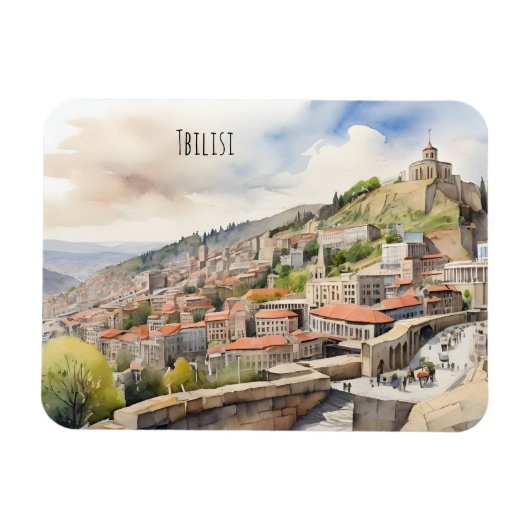 Magnet Flexible L'aquarelle de Tbilissi (Horizontal)