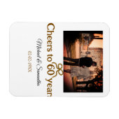 Magnet Flexible L'arc d'or applaudit à 60 ans de mariage (Horizontal)