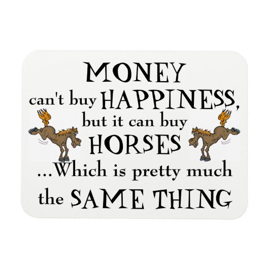 Magnet Flexible L'argent ne peut pas acheter le bonheur - L'aimant (Horizontal)