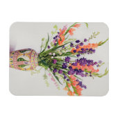 Magnet Flexible Larkspur et Gladioli dans un Vase marocain (Horizontal)