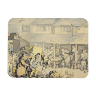 Magnet Flexible L'arrivée de l'entraîneur de stade au Sun Inn, Bod