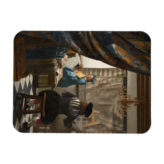 Magnet Flexible L'art de la peinture par Johannes Vermeer (Horizontal)
