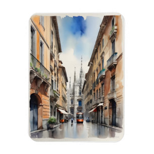 Magnet Flexible L'art de l'aquarelle à Milan