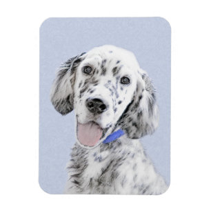 Magnet Flexible L'art du chien peintre Blue Belton